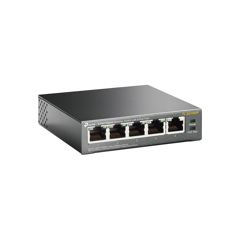TP-Link TL-SG1005P – left angle view