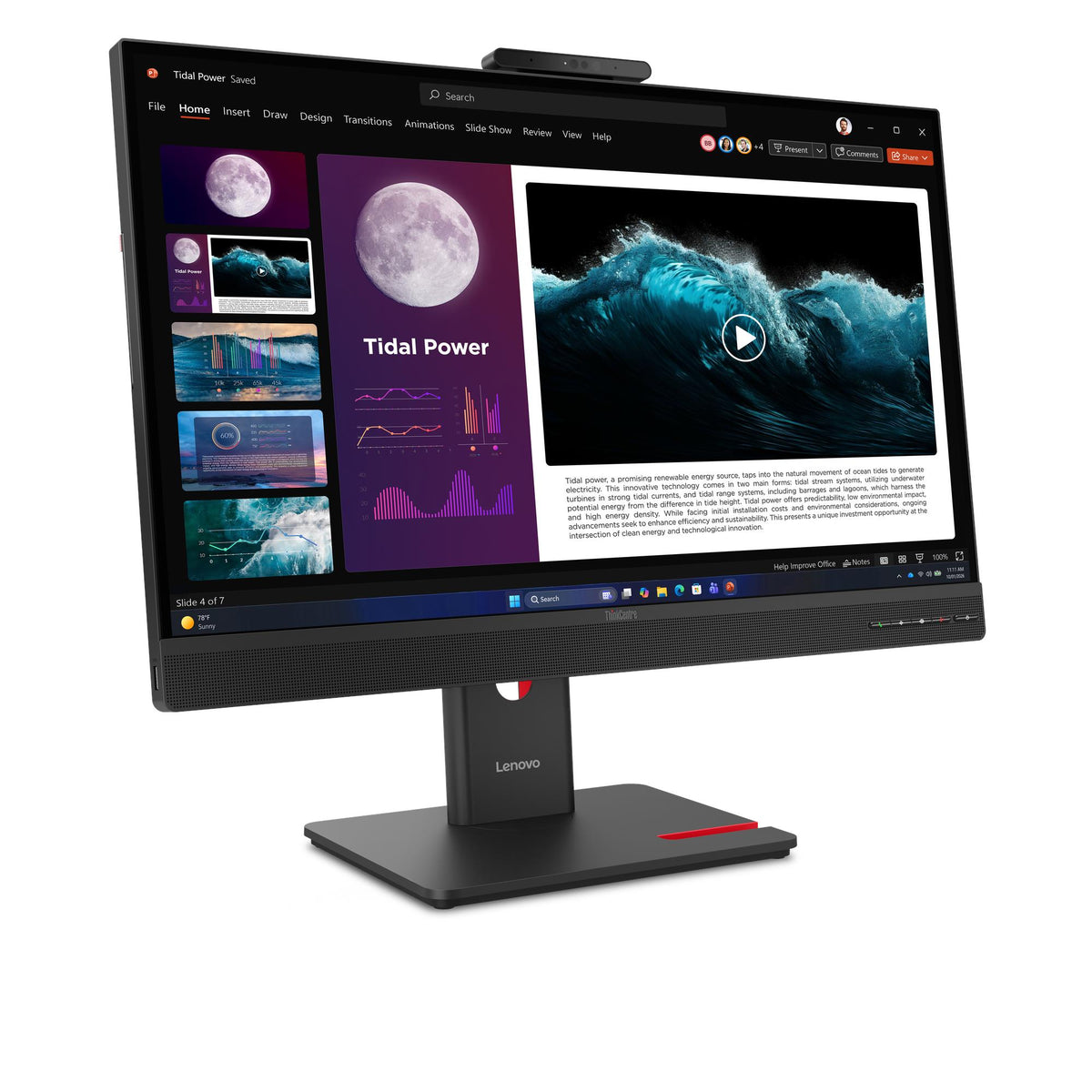 Lenovo ThinkCentre Tiny-In-One 27 Gen 6 – angle view