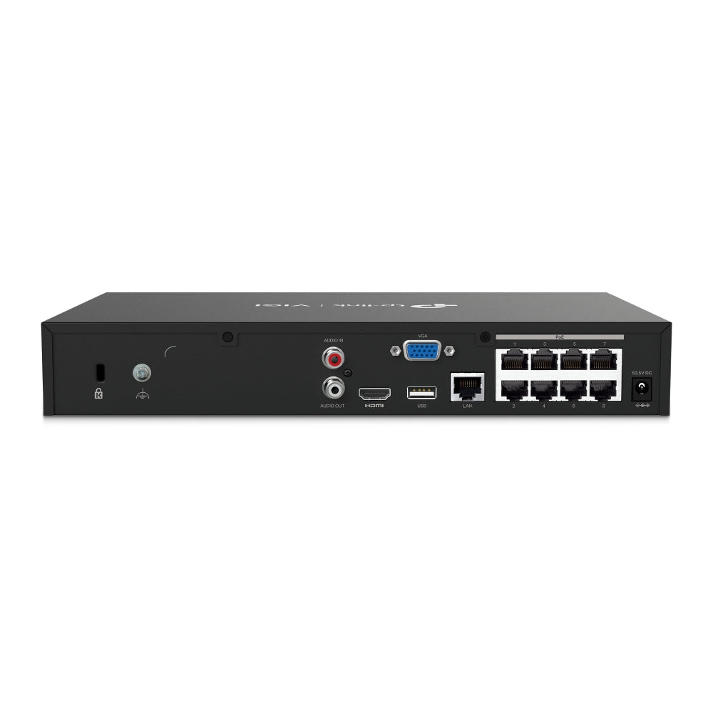 TP-Link VIGI NVR1008H-8MP – rear PoE ports