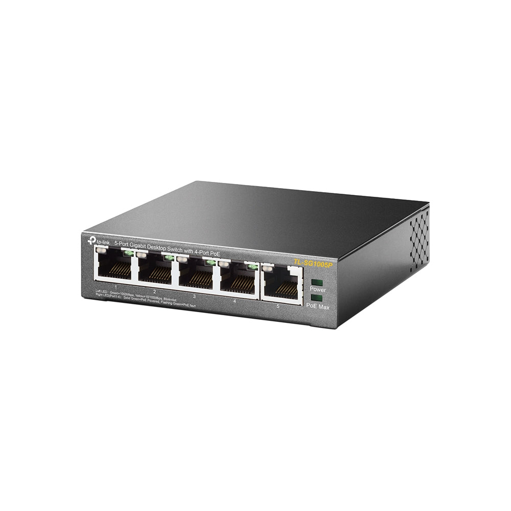 TP-Link TL-SG1005P – front angle view