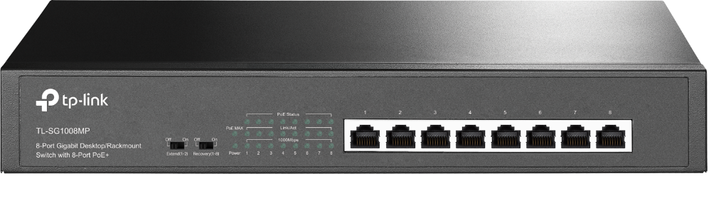 TP-Link TL-SG1008MP – front view