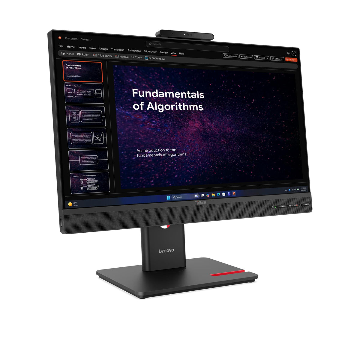 Lenovo ThinkCentre Tiny-In-One 24 Gen 6 – angle view