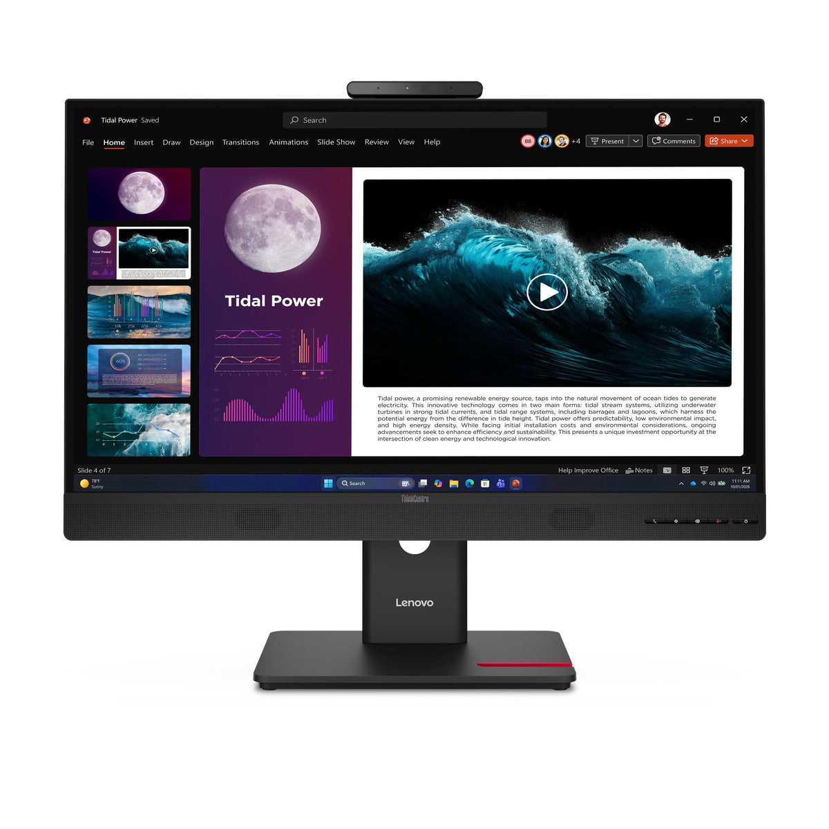 Lenovo ThinkCentre Tiny-In-One 27 Gen 6 – front view