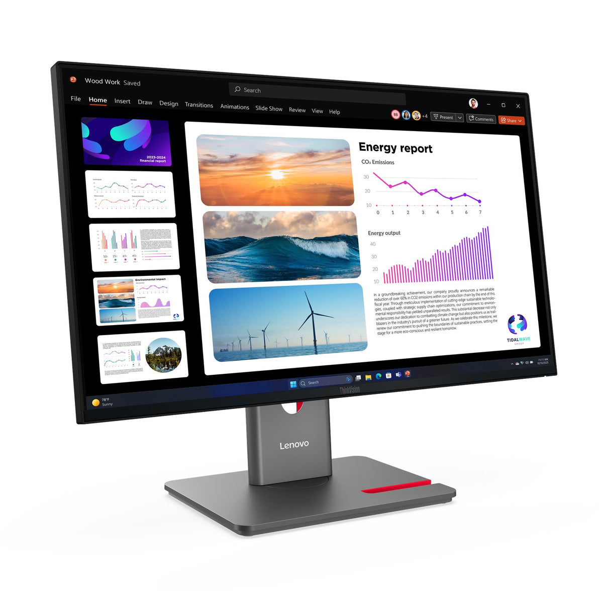 Lenovo ThinkVision P24Q-40 – angle view