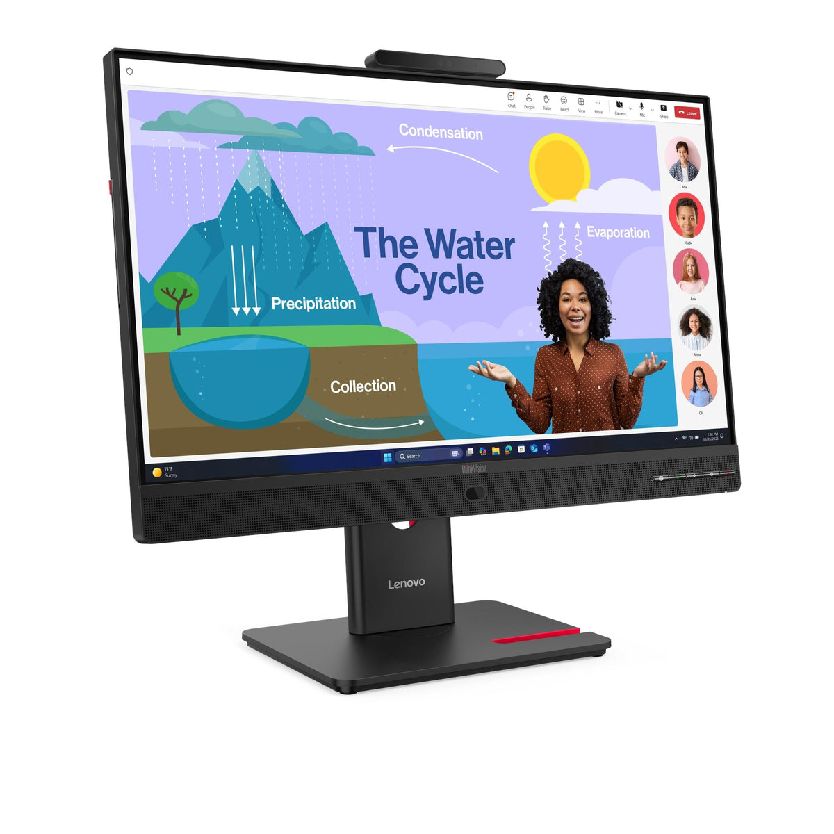 Lenovo ThinkVision T24D-4v 23.8" Monitor – angled view