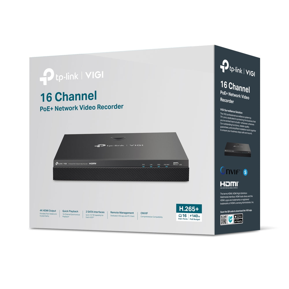 TP-Link VIGI NVR2016H-16MP – retail packaging